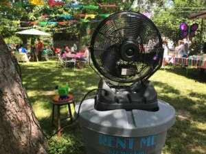 Outdoor party Mist 2 Go misting fan rental mistworks.net