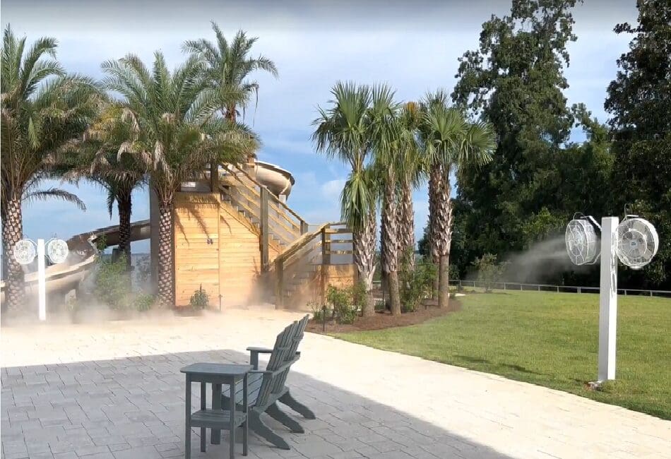 Pensacola Mist Works Luxury Backyard misting fans